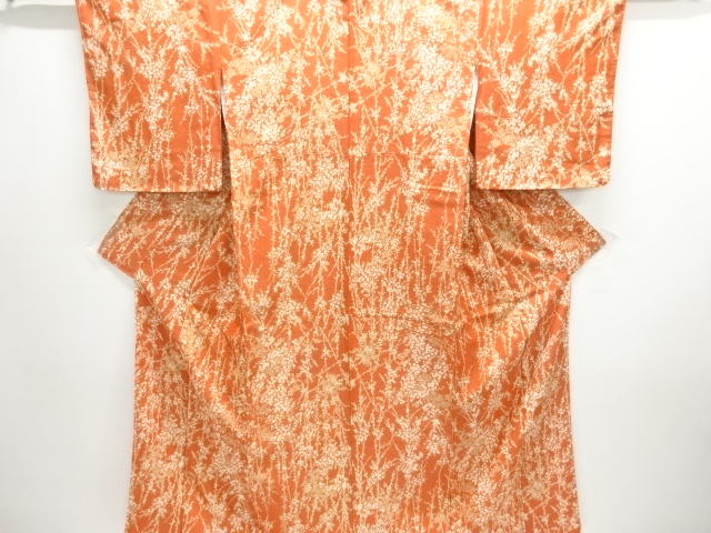 草花模様小紋着物